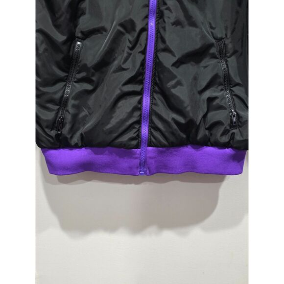 Vintage Columbia 90s Reversible Puffer Jacket Men’s Tall L Black Purple Nylon - Picture 3 of 13